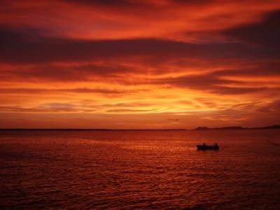 Sunset from mooring field in Bonaire