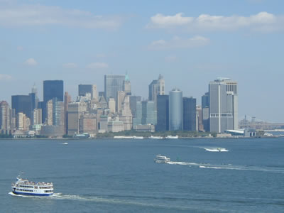 view from statue of liberty torch. statue of liberty crown view.